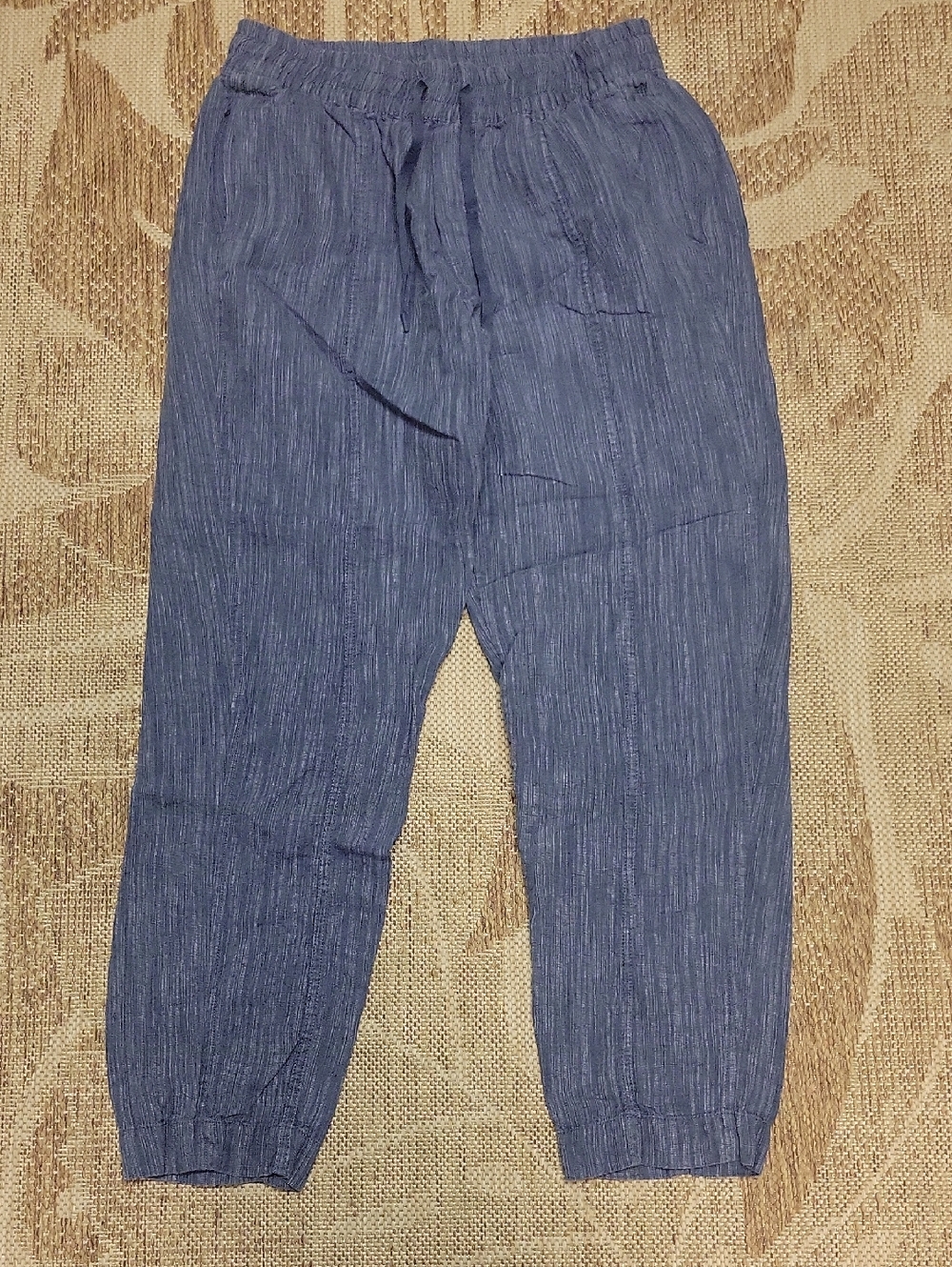 Casual Drawstring Pants - Navy Blue